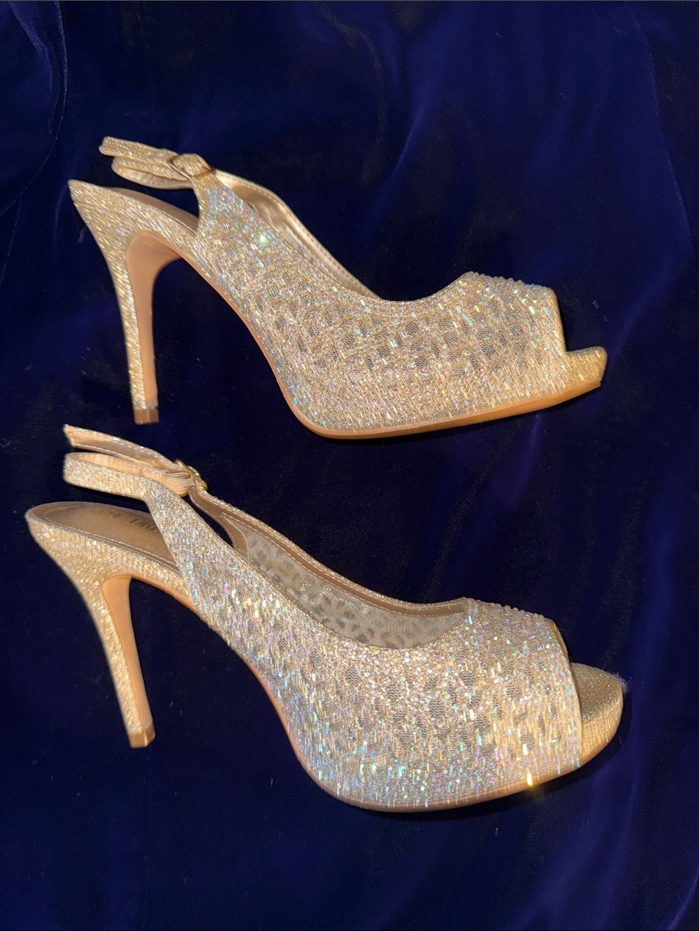 New Dreampairs Heels Metallic Sparkle Sz 10